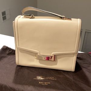 Kate Spade Cream Handbag EUC with Shoulder Strap